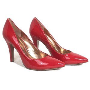 BCBG Paris Red Faux-Patent Leather Heels Stiletto